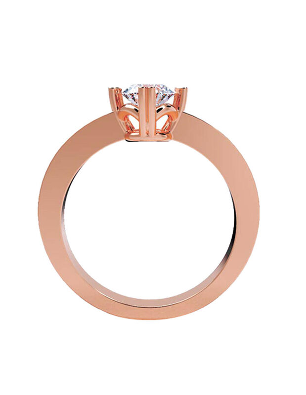 Anillo de Compromiso de 14K con Diamante de Lab... image number null