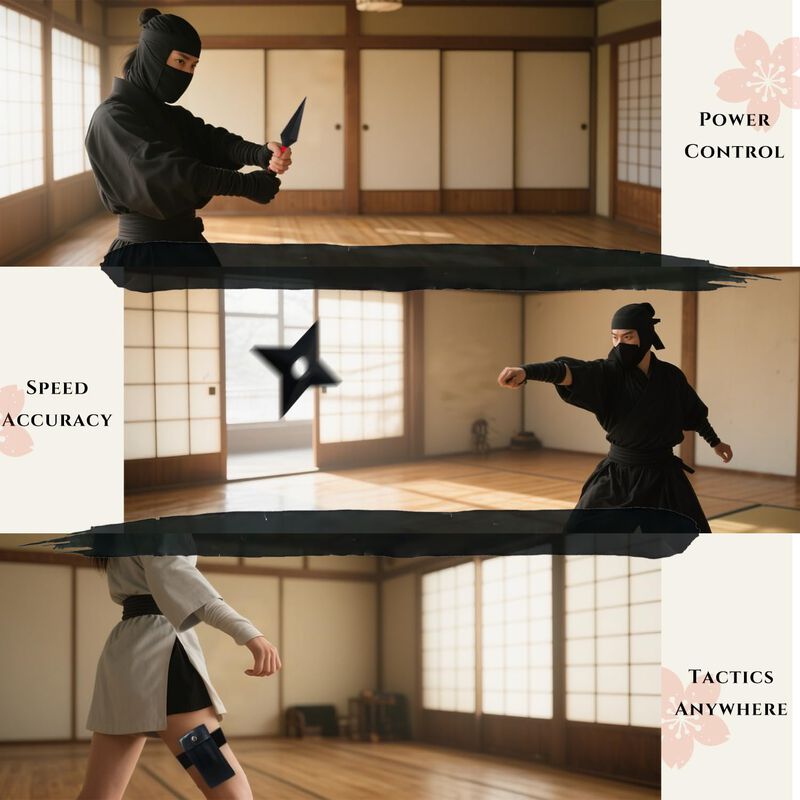 Kit De Cosplay Oohglitz Ninja Anime Negro De 11... image number null