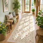Alfombra Corredor Rugxara 2x3 m Beige Floral Lavable