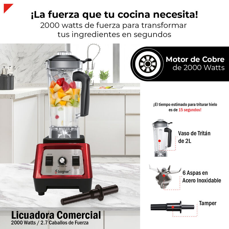 Bogner Licuadora Comercial 2000W 2L Trit&aacute;n BSB0... image number null