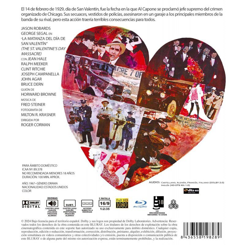 La Matanza Del D&iacute;a De San Valent&iacute;n [blu-ray] (1... image number null