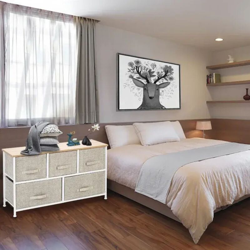 Cajoneras para Recamara con 5 Cajones, 2 Nivele... image number null