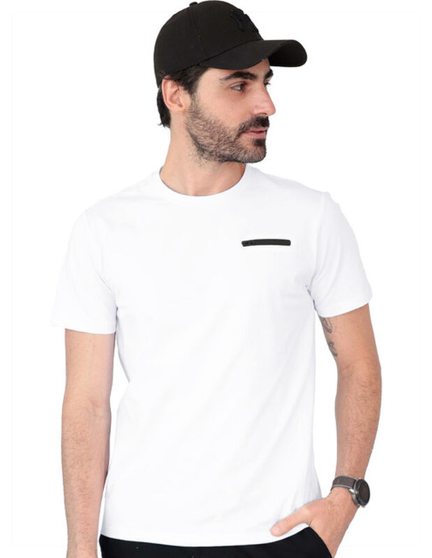 Playera Basica Manga Corta Caballero Premium Bl... image number null