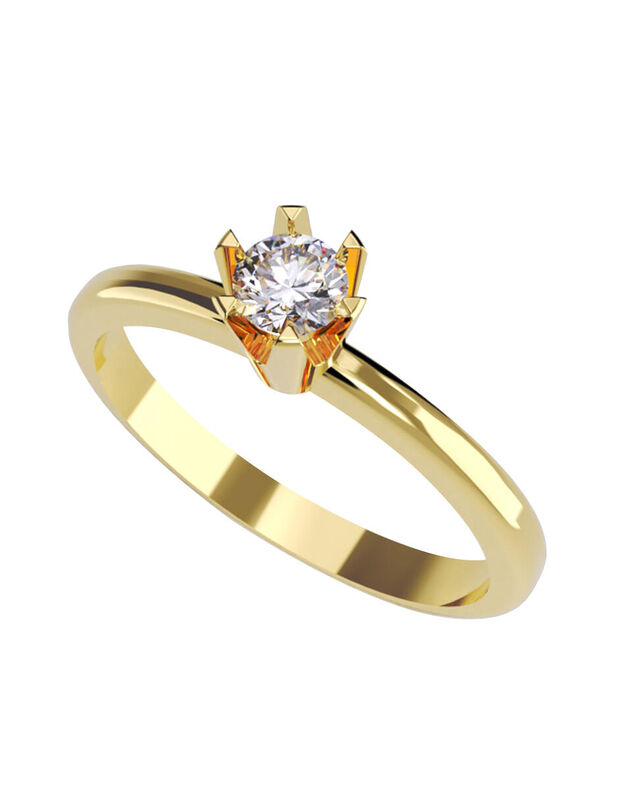 Anillo de Compromiso en Oro de 10K con Circonia... image number null