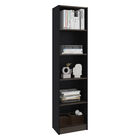 Librero Home Eco Wengue Con Cinco Entrepa&ntilde;os Virtual Muebles