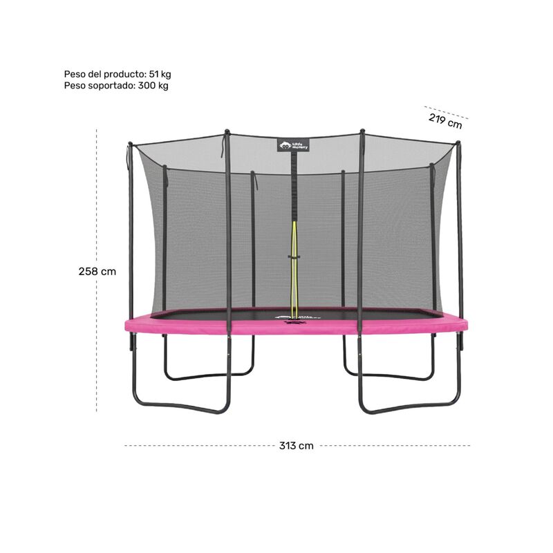 Trampolin Rectangular 10x7ft Brincolin Malla Se... image number null