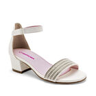 Tropicana Zapatillas de fiesta para mujer blanco plata