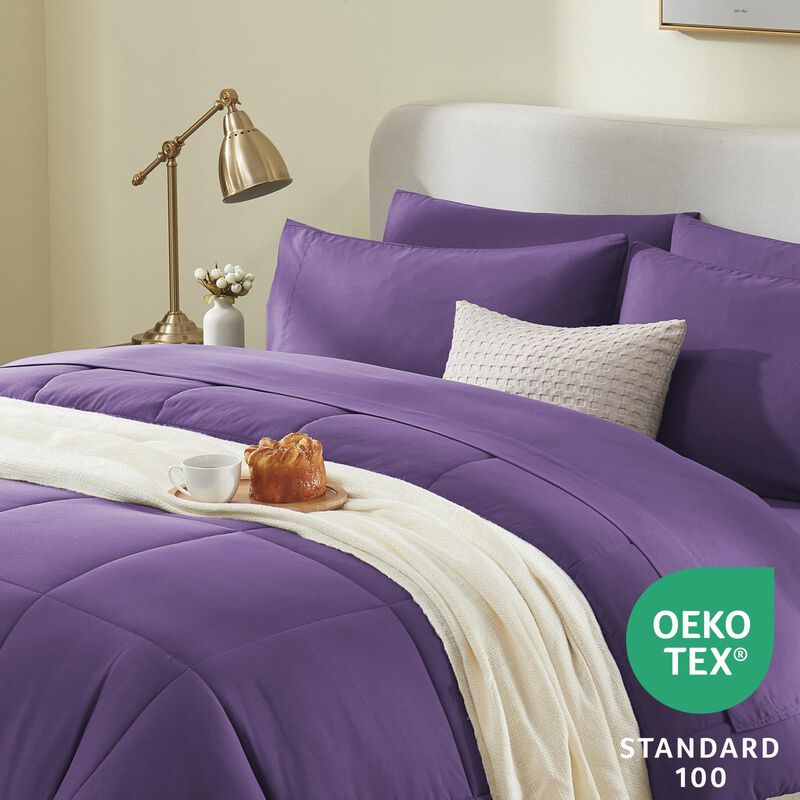 Juego De Edred&oacute;n Cozylux, Color Morado, Tama&ntilde;o ... image number null
