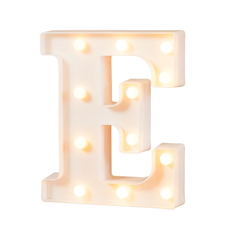Letra Decorativa Iluminada de LED Letra E Blanc... image number null