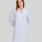 Camis&oacute;n Lencero con Encaje y Manga Larga Celeste