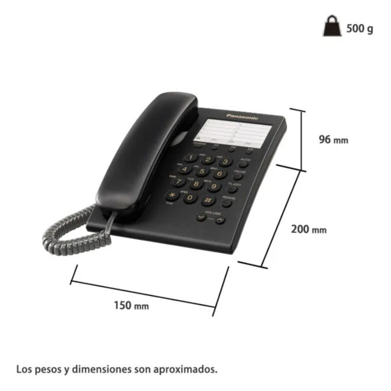 Combo 2 Piezas Tel&eacute;fono Fijo Panasonic KX-TS550... image number null