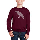 Sudadera De Cuello Redondo Word Art Para Ni&ntilde;o - Edgar Allen Poe's The Raven - Granate