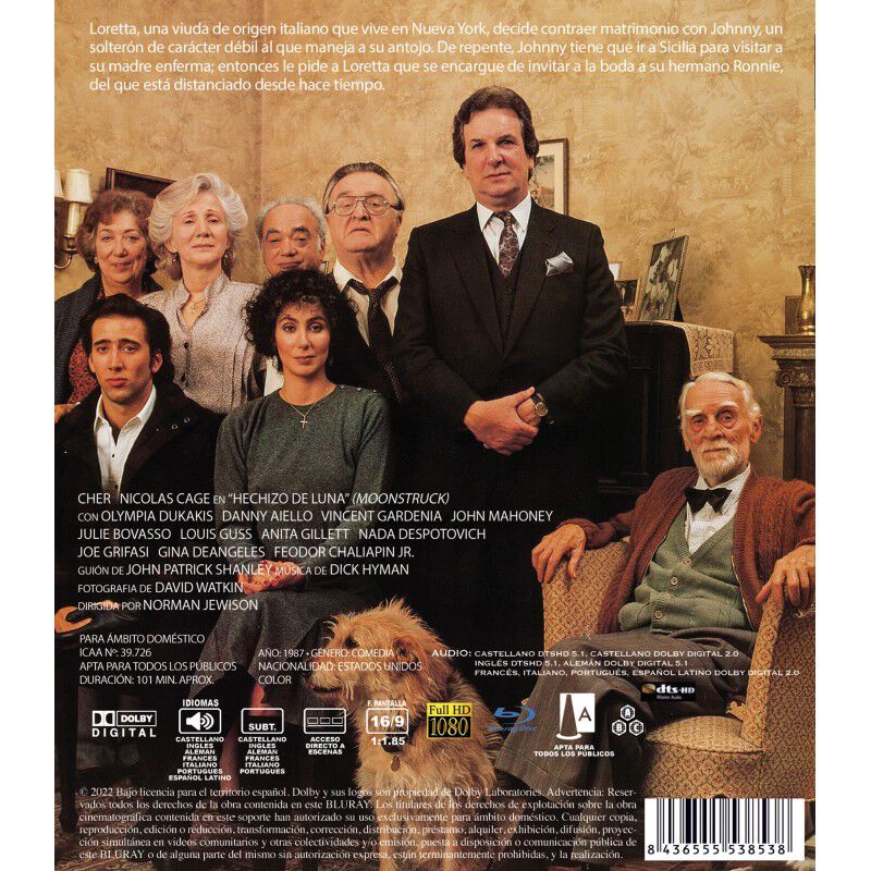 Hechizo De Luna [blu-ray] (1987) Moonstruck image number null