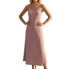 Vestido Midi Casual Malabis Ves-1038 Rosa Tela Stretch