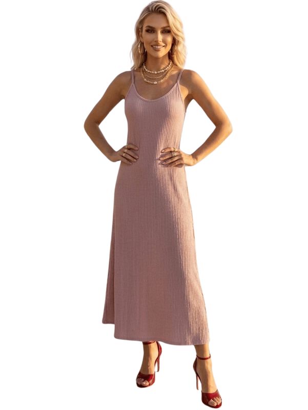 Vestido Midi Casual Malabis Ves-1038 Rosa Tela ... image number null