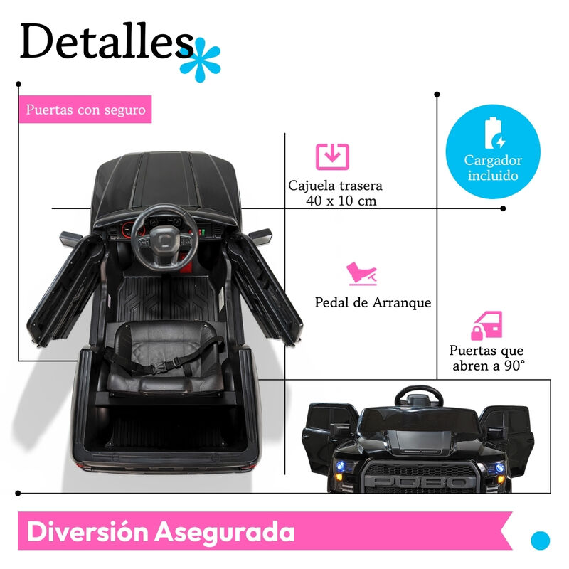 Carro Montable El&eacute;ctrico Ni&ntilde;o Camioneta Pickup ... image number null