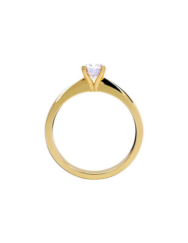 Anillo de Compromiso en Oro de 14K con Circonia... image number null