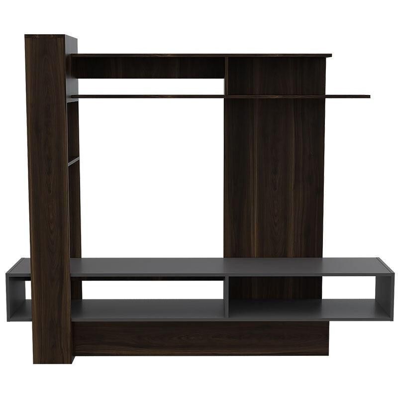 Mesa Vegas Para Tv De Hasta 65'' Caoba y Plata ... image number null