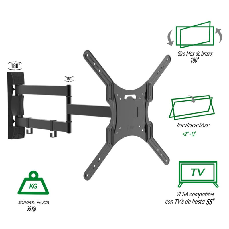 Soporte Articulado Tv LENNON TK-SM18055XL 17-55... image number null