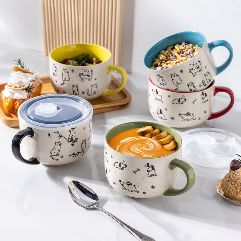 Taza Para Sopa Amorarc 680 ml con Tapa y Asa (2... image number null