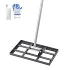 Rastrillo Nivelador De C&eacute;sped Vevor, Mango De 78 Cm, Acero Al Carbono