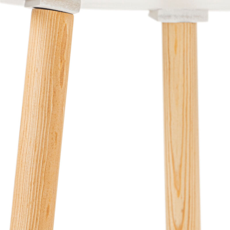 Silla Infantil Moderna de Madera Blanca image number null