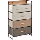 Mueble Buro Organizador Comoda 5 Cajoneras Tela Moderno Cafe