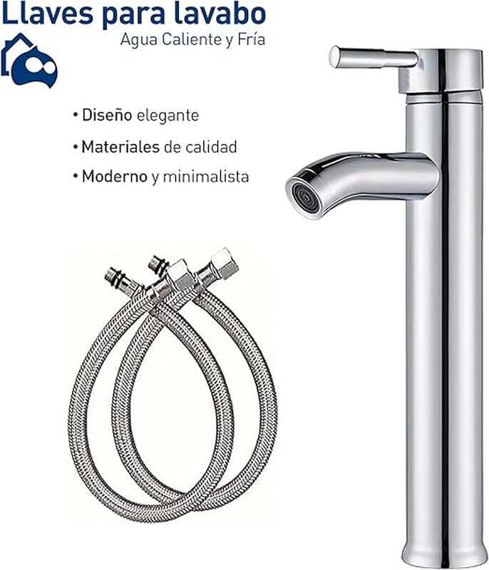 Grifo Monomando para Lavabo de Baño Plata image number null