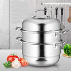 Juego de Ollas Vaporeras Acero Inox. 2 Niveles