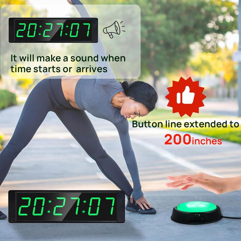 Reloj De Gimnasio Timer Yz Con Cron&oacute;metro Remot... image number null