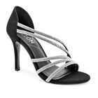 Clasben Zapatillas de fiesta para mujer negro plata