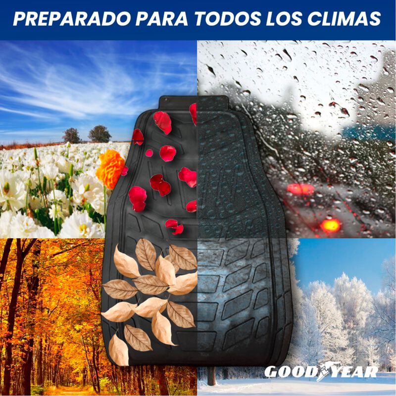 Tapetes Alfombra Goodyear 4 Pzas Negro image number null