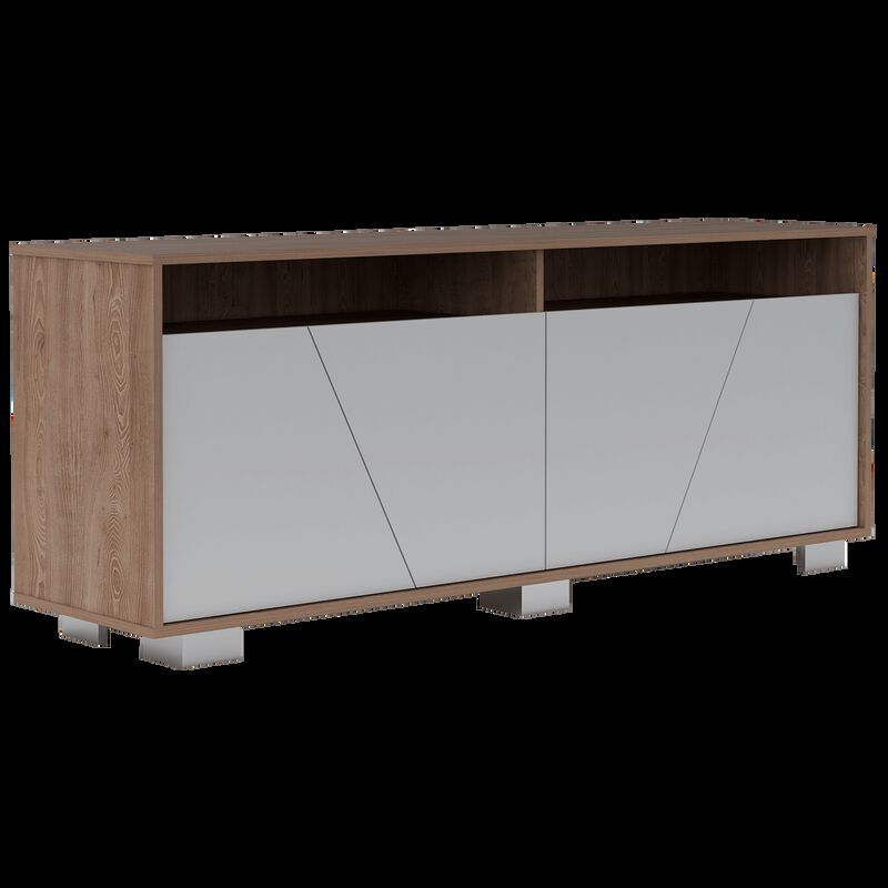 Mesa Para Tv Orus, Miel Y Blanco, Con Espacio P... image number null