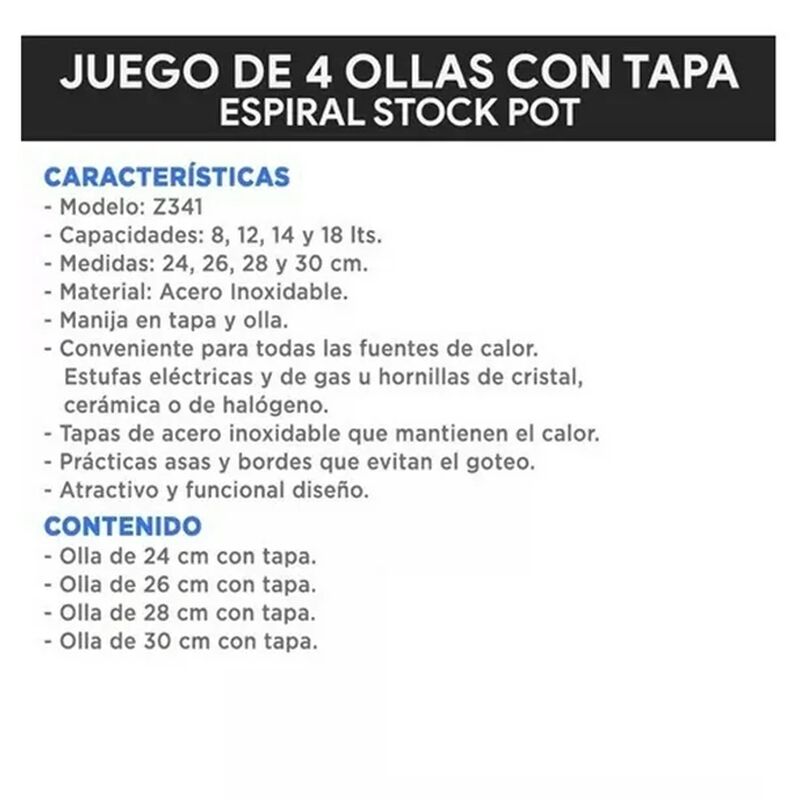 Hot Spot Ollas Stock Pot Espiral Hot Spot, Jueg... image number null