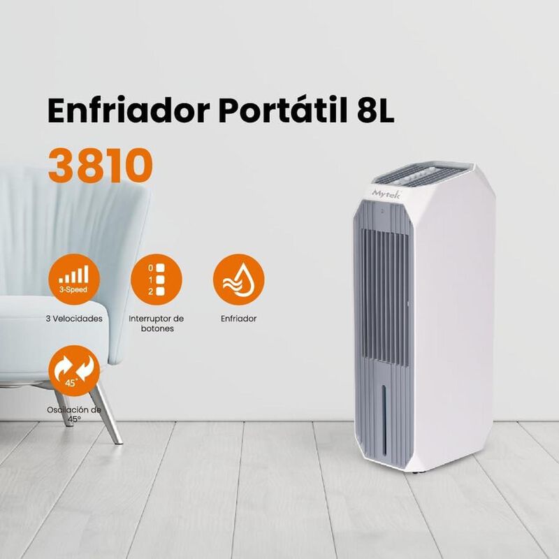 Enfriador De Aire Ventilador Portatil Mytek 381... image number null