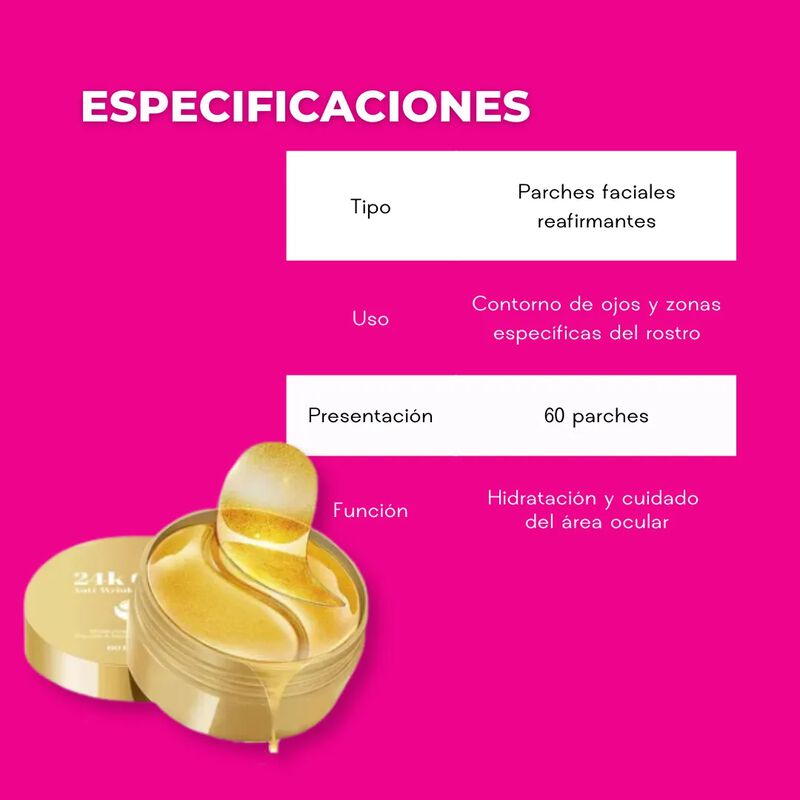 2 Parches Hydrogel Contorno Ojos Acido Hialuron... image number null