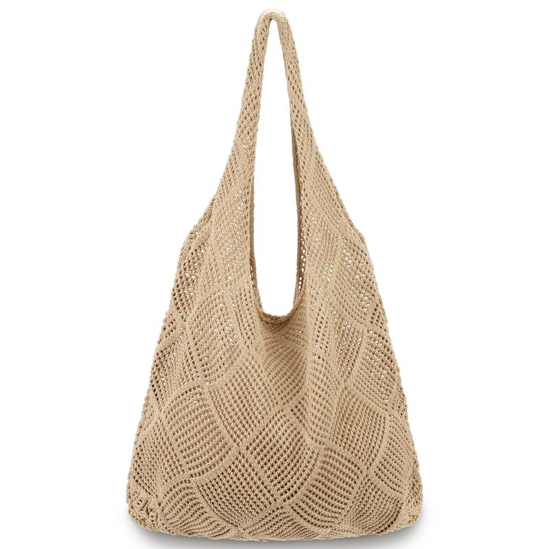 Bolso Tote Hatisan 48 &times; 15 &times; 64 cm Caqui Croche... image number null