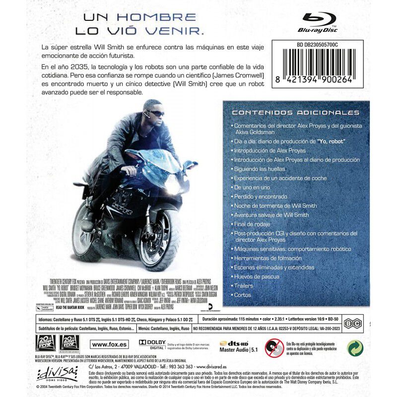 Yo, robot (I, Robot) (Blu-ray) [Blu-ray] image number null