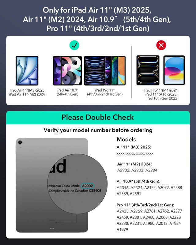 Funda Con Teclado Esr Ipad Air De 11 Pulgadas, ... image number null