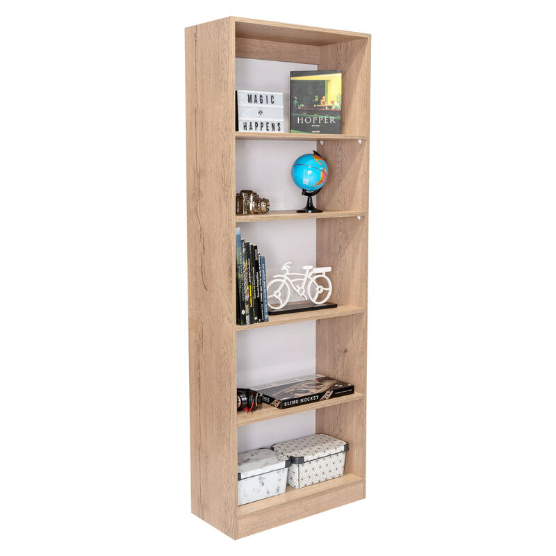 Librero Home, Macadamia y Blanco, con Cinco Ent... image number null