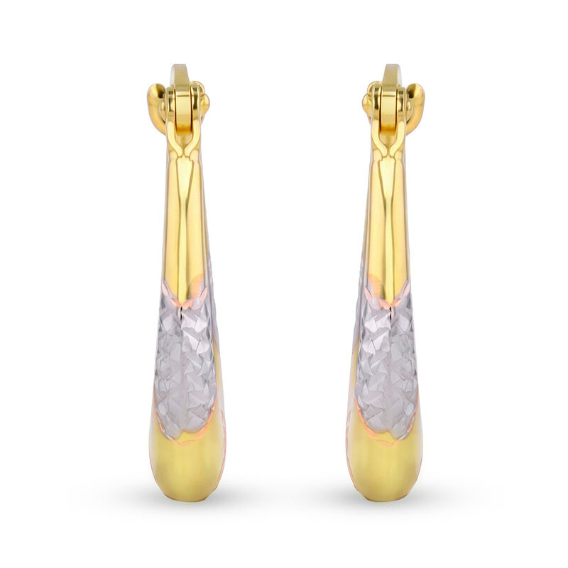Arracadas Oro Florentino 10k Diamantadas 11 Mm ... image number null