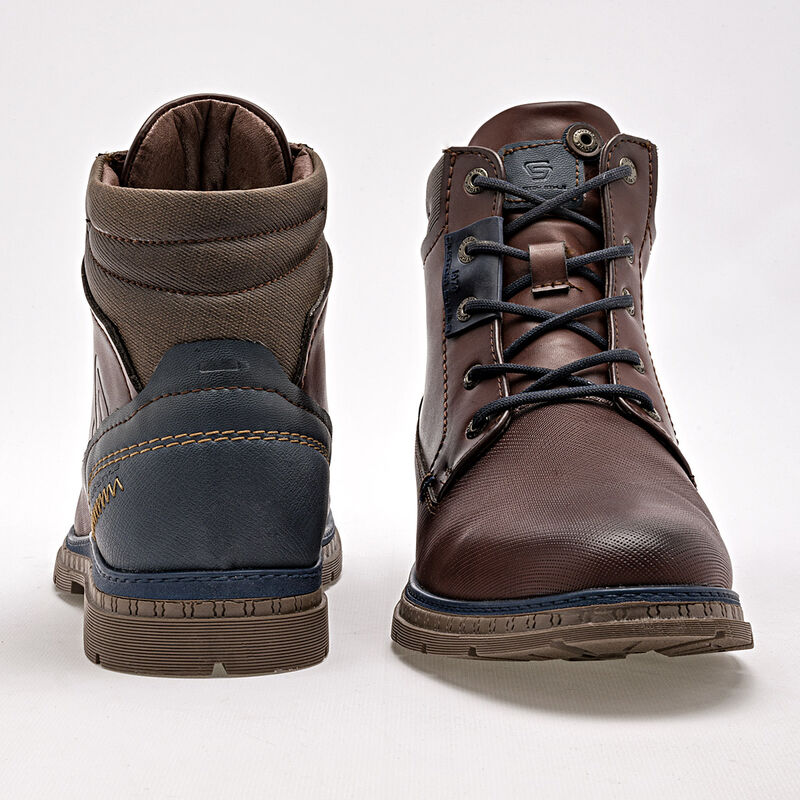 Negro Total Bota para hombre caf&eacute; marino image number null