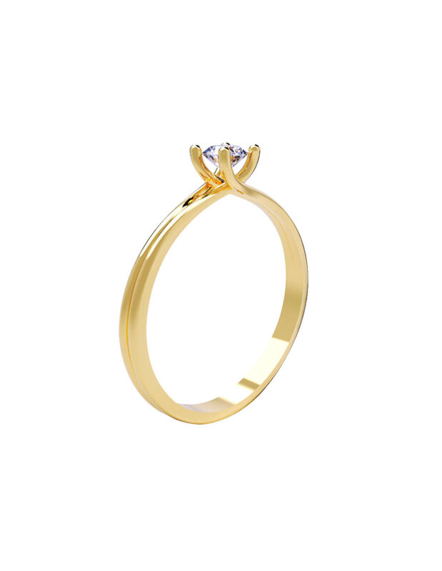 Anillo de Compromiso de 14K con Diamante de Lab... image number null