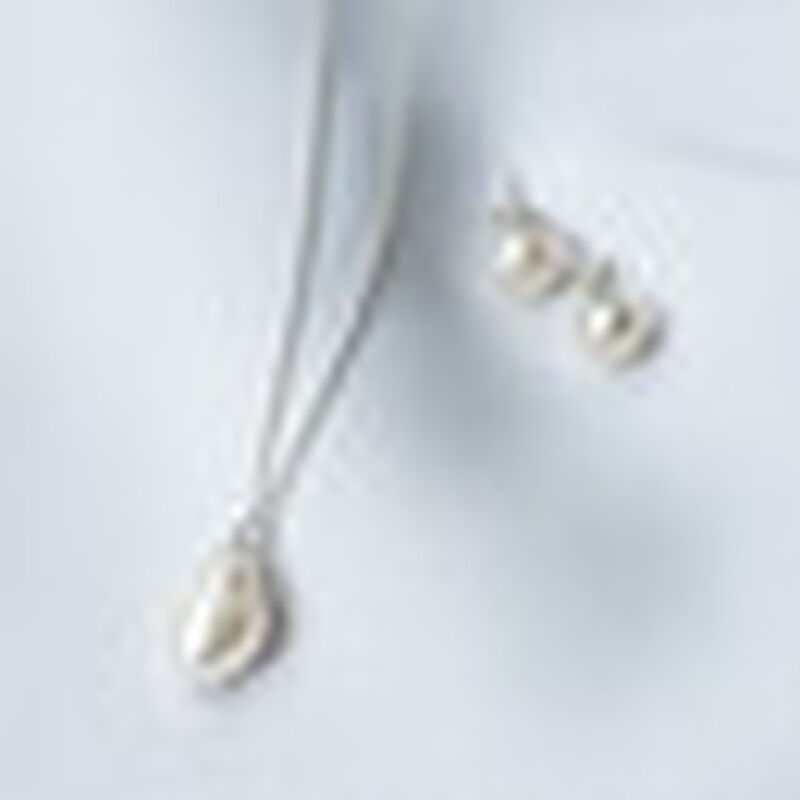 Set Broqueles de Perla y Dije Perla con Cadena ... image number null