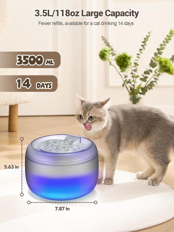 Fuente De Agua Para Gatos Sibays De 3,5 Litros ... image number null