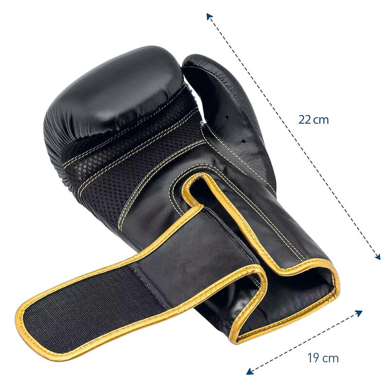 Guantes de Box 16 oz Negro con Dorado + Protect... image number null