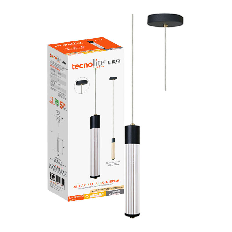 L&aacute;mpara Colgante LED de Acr&iacute;lico 1.50 m de Altu... image number null