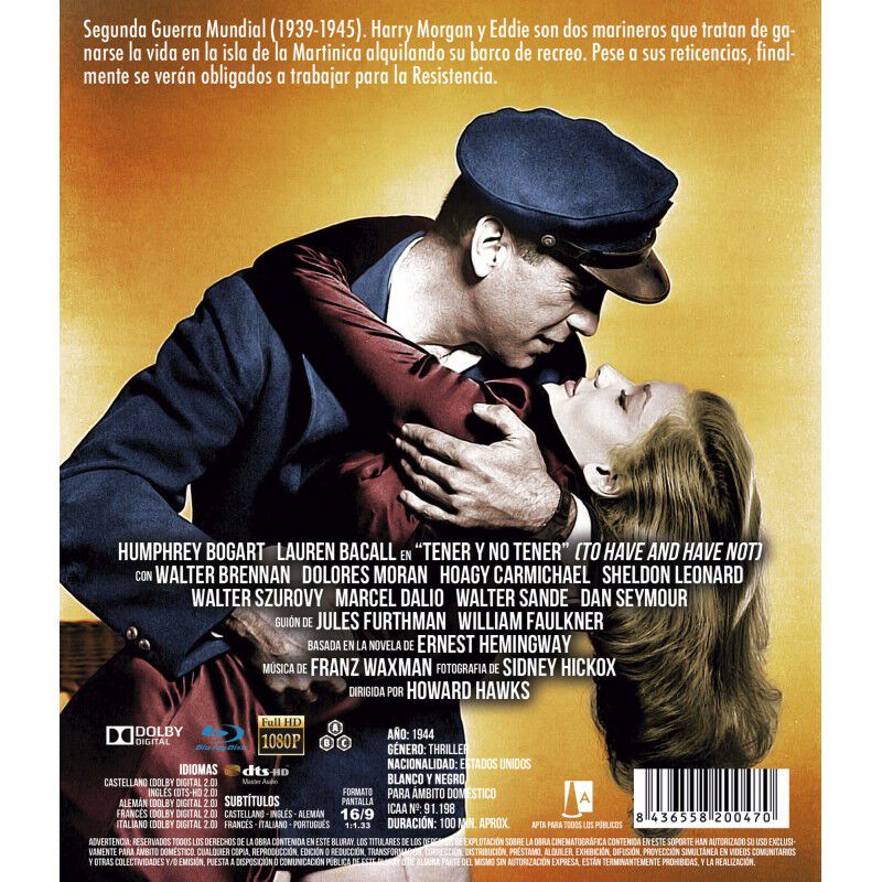 Tener Y No Tener [blu-ray ] (1944) To Have And ... image number null