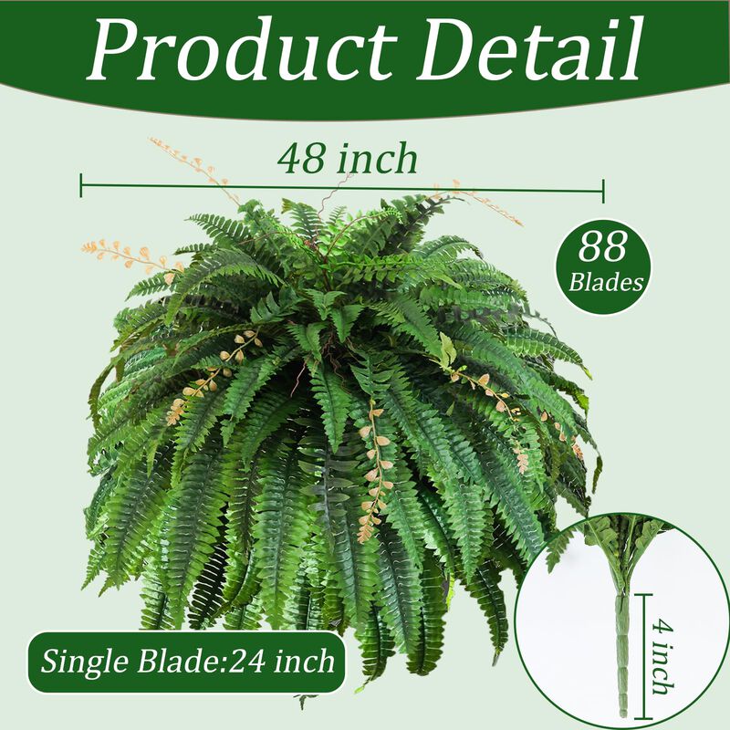 Helecho Artificial Cherica 122 cm Resistente A ... image number null