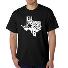 Camiseta Word Art Para Hombre - Everything is Bigger in Texas - Negro